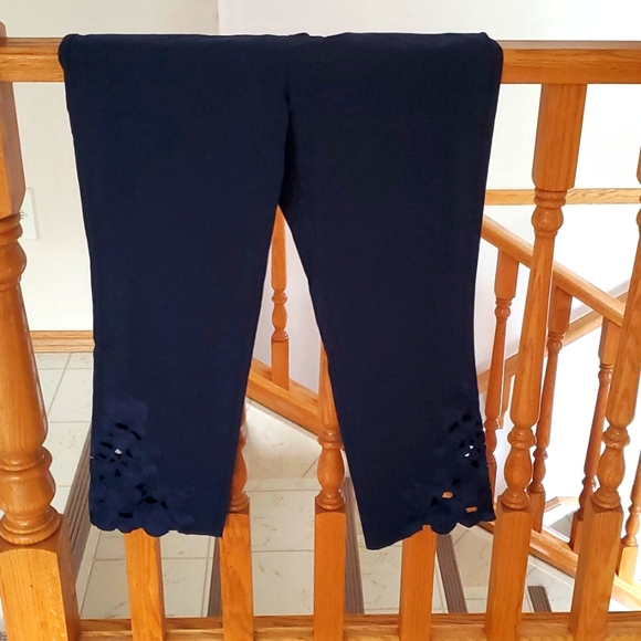 INC by Macy's Lace Inset Crop Legging - Picture 1 of 5